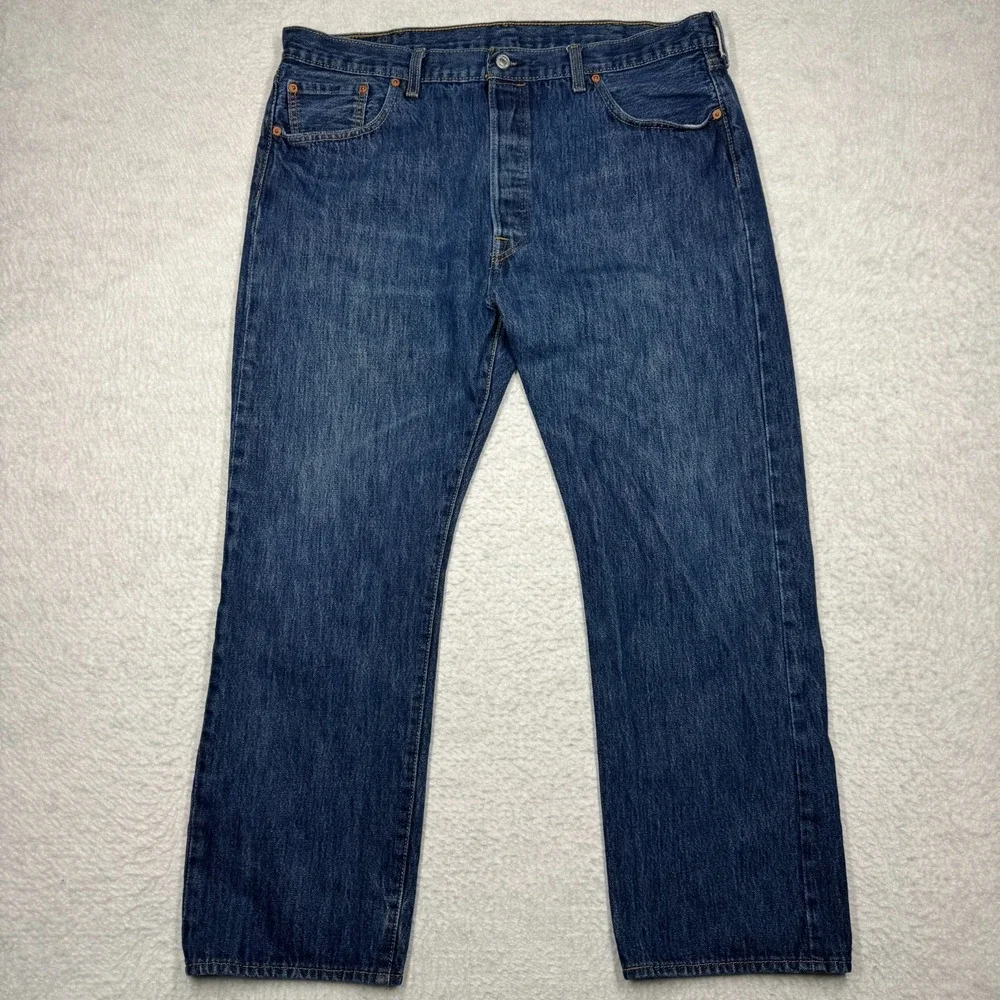 Levi's 501 Jeans‎ Dark Wash Straight Leg Denim Casual Men's Size 40x30